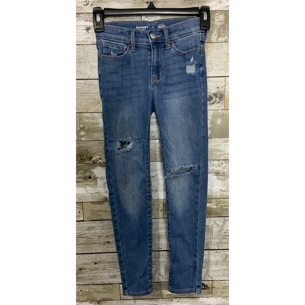 Old Navy Girls High Rise Rockstar Jeggings 360 Degree Stretch Adjustable Size‎ 8